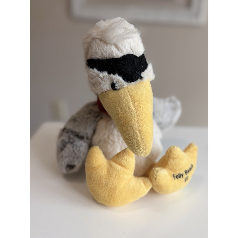Dollibu Pirate Pelican Plush with Red Scarf 8‎ inch Super Soft Folly Beach SC